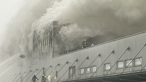 Požar skladišča Špar v BTC