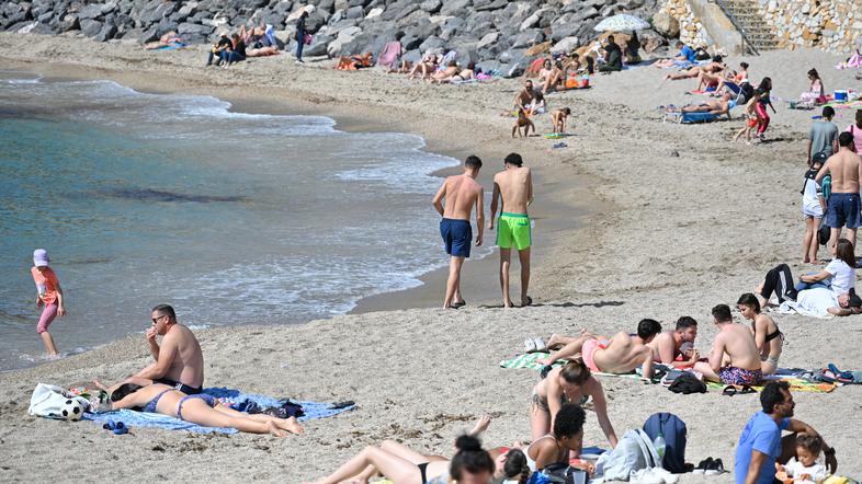 Plaža Brisače na plaži