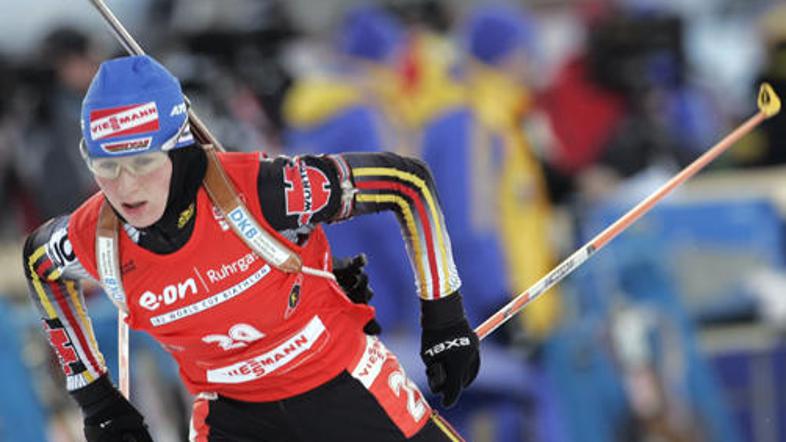 Nemške biatlonke so na svetovnem prvenstvu ubranile naslov prvakinj v štafeti 4 