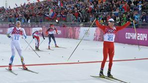 Dario Cologna Marcus Hellner smučarski tek skiatlon Soči 2014