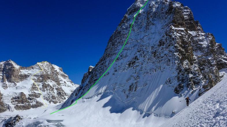 Nova težka smer Lidiča, Prezlja in Česna v severni steni Hagshuja v indijski Him