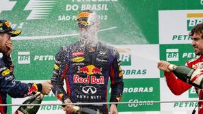 Vettel Alonso Webber Ferrari Sao Paulo Interlagos VN Brazilije dirka formula 1