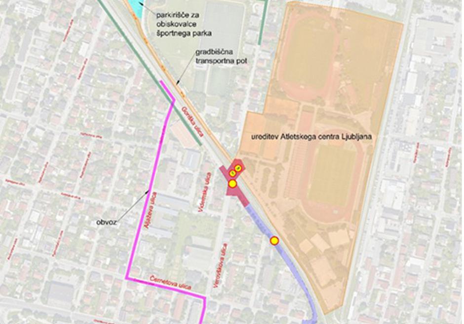 Zapora Igriške ceste v Ljubljani | Avtor: MOL