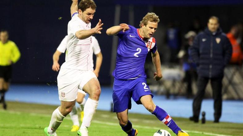 hrvaška srbija kvalifikacije sp 2014 ivan strinić branislav ivanović