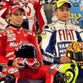 Valentino Rossi (desno) v Caseyju Stonerju vidi glavnega tekmeca v boju za naslo