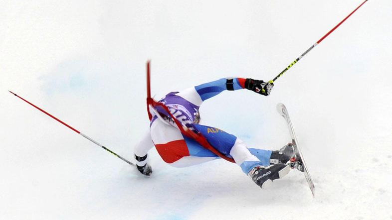 Kranjska gora veleslalom 2010 padec Cuche
