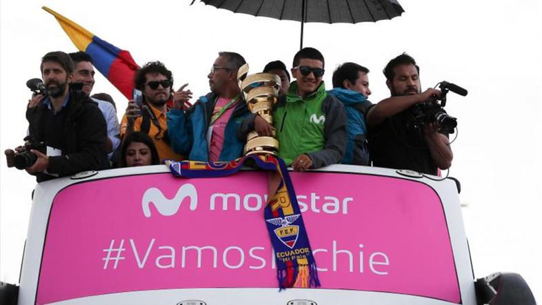 Richard Carapaz sprejem Quito