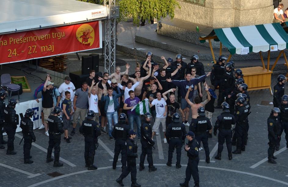 Neredi v središču Ljubljane