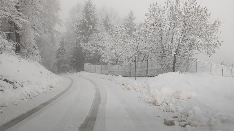 sneg snežne razmere na cestah