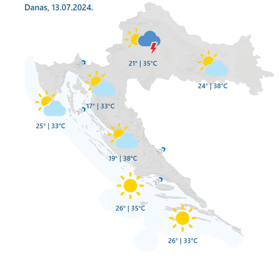 Vreme Hrvaška | Avtor: DHMZ