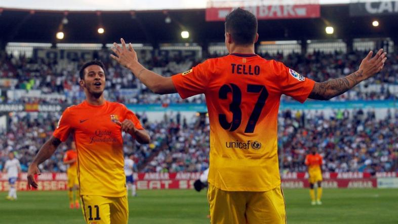 Tello Thiago Alcantara Zaragoza Barcelona Liga BBVA Španija prvenstvo