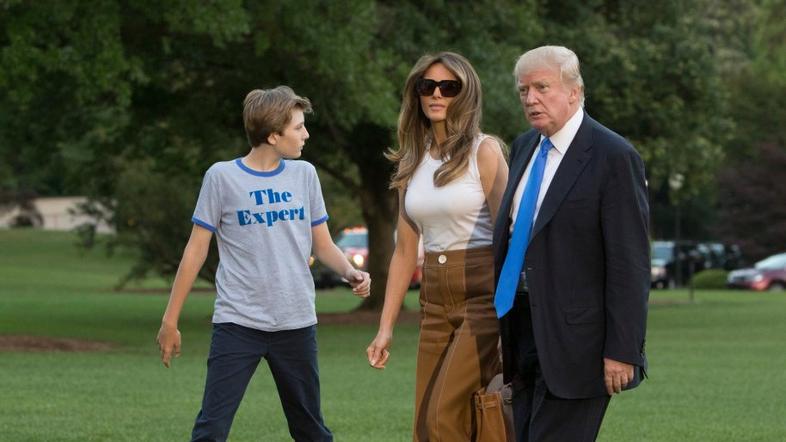 donald, melania, barron trump