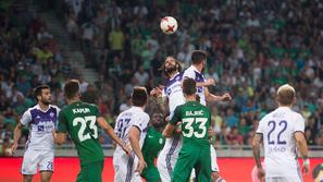 Nogometna tekma med NK Olimpija in NK Maribor v Stožicah.