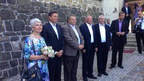 Srečanje Pahorja in Kosorjeve 