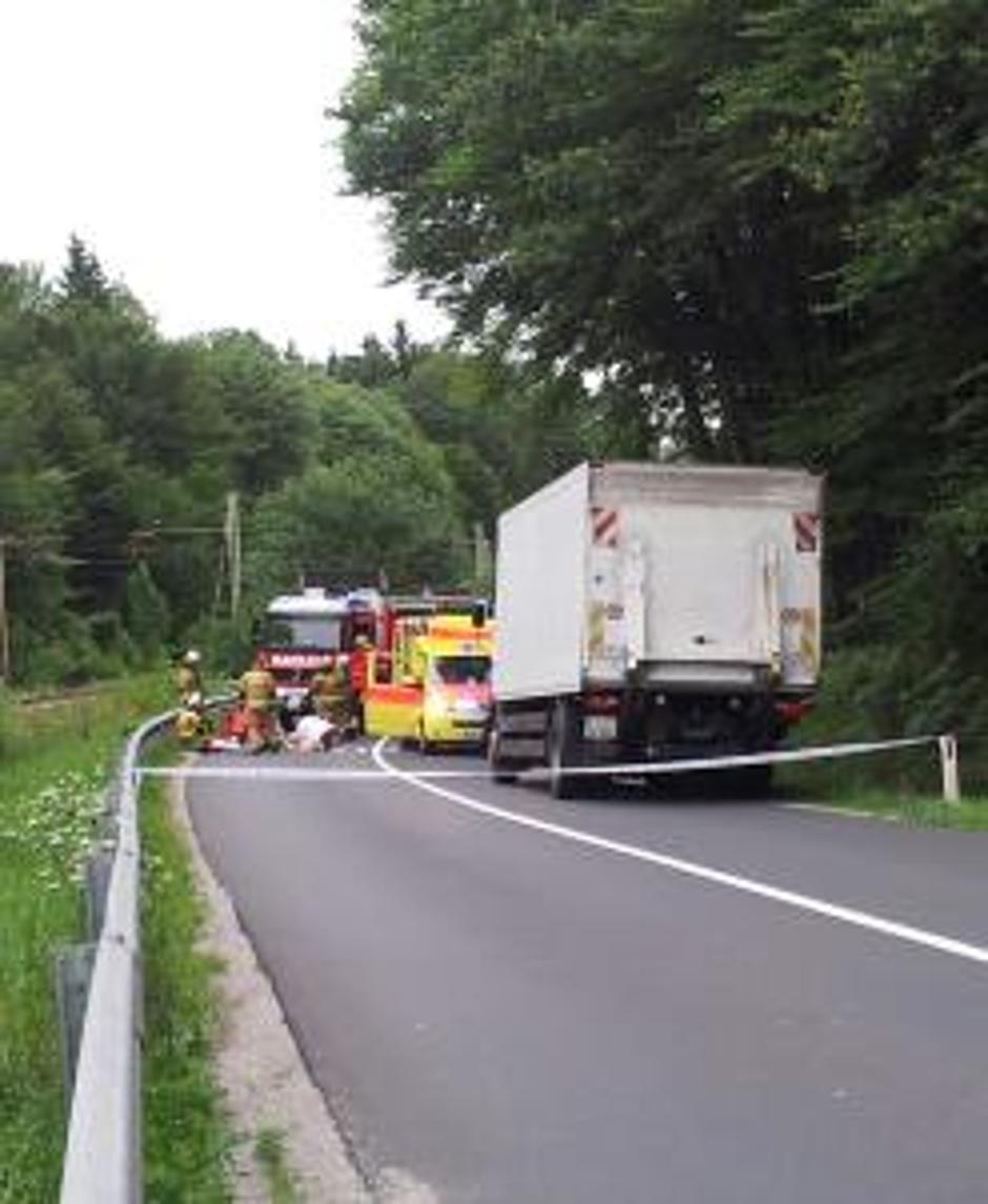 Prometna nesreča na Na cesti Slovenska Bistrica - Poljčane. | Avtor: Bralec Žurnala24