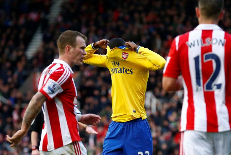 Sanogo Stoke City Arsenal Premier League Anglija liga prvenstvo | Avtor: Reuters