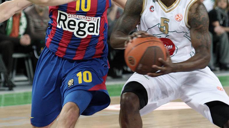 Jaka Lakovič v dvoboju s Perryjem. (Foto: Boštjan Tacol)