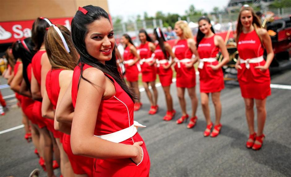 grid girls dekleta modeli VN Španije Barcelona Catalunya formula 1 dirka | Avtor: EPA