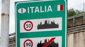 Italija tabla mejni prehod