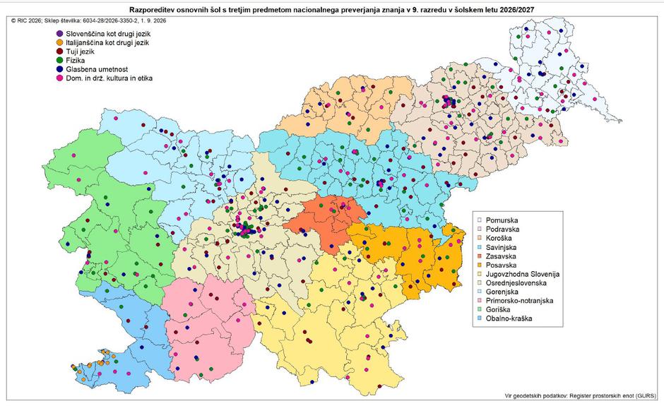 tretji predmet nacionalno preverjanje znanja NPZ osnovna šola deveti razred | Avtor: Ministrstvo za izobraževanje, znanost in mladino