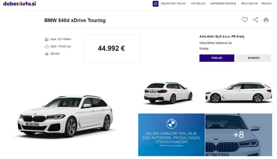 Oglasi za rabljena vozila na spletni strani DoberAvto | Avtor: Doberavto