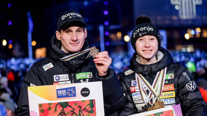 Slovenski smučarski skakalci na SP v Trondheimu