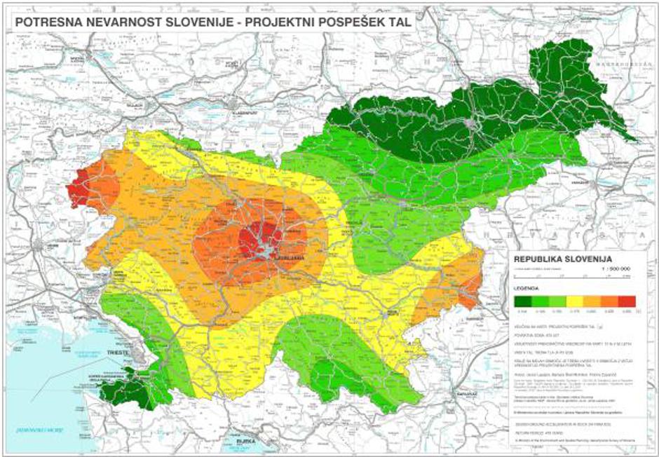 potresna karta | Avtor: Arso