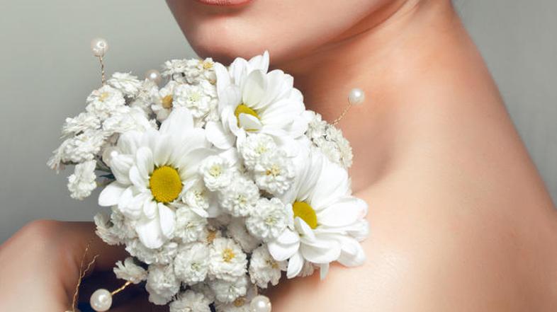 ženska, nevesta, šopek