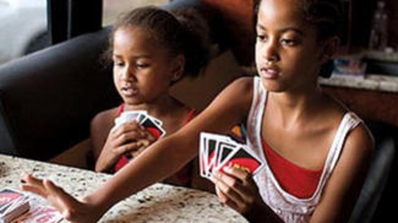 Malia in Sasha Obama