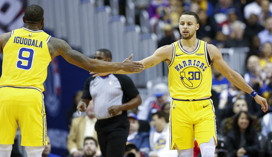 Andre Iguodala in Stephen Curry | Avtor: Epa