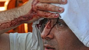 Pretep med navijači v Bujah