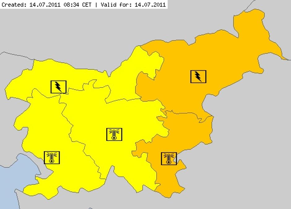 oranžni alarm 14. 7. 2011 | Avtor: Arso