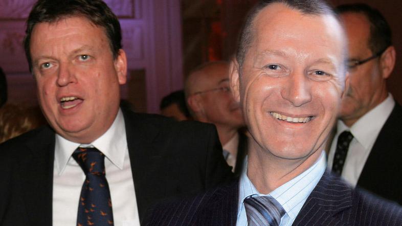 Šef Pivovarne Laško Boško Šrot (levo) in eden od najbogatejših Slovencev Igor La