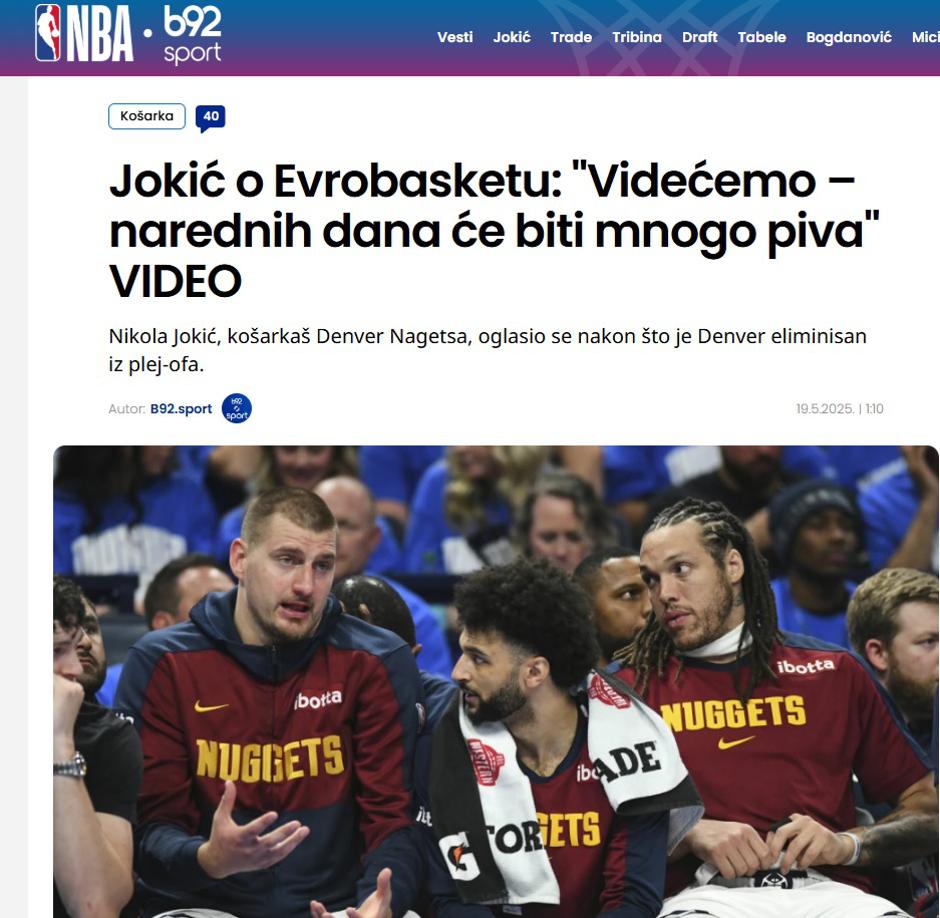 jokić | Avtor: zajem zaslona