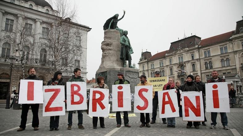 ljubljana06.03.08, aleksander todorovic, izbrisani, demonstracije izbrisanih na 