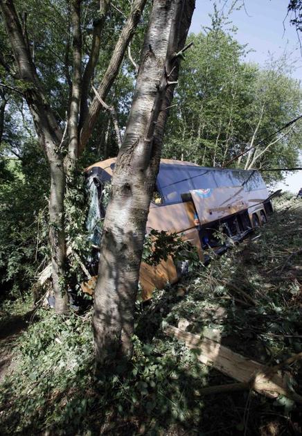 Nesreča nemškega avtobusa v Belgiji