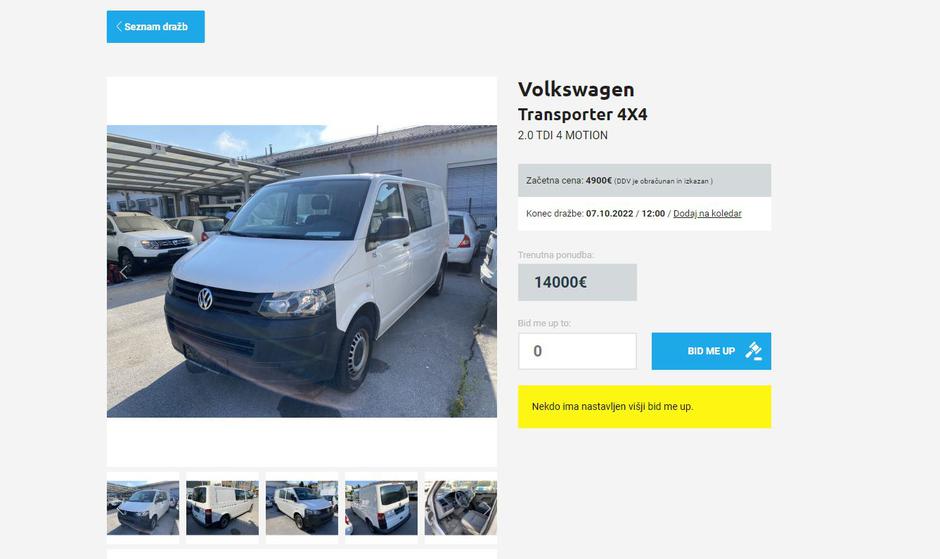 Spletna dražba vozil Autopoint | Avtor: Posnetek zaslona