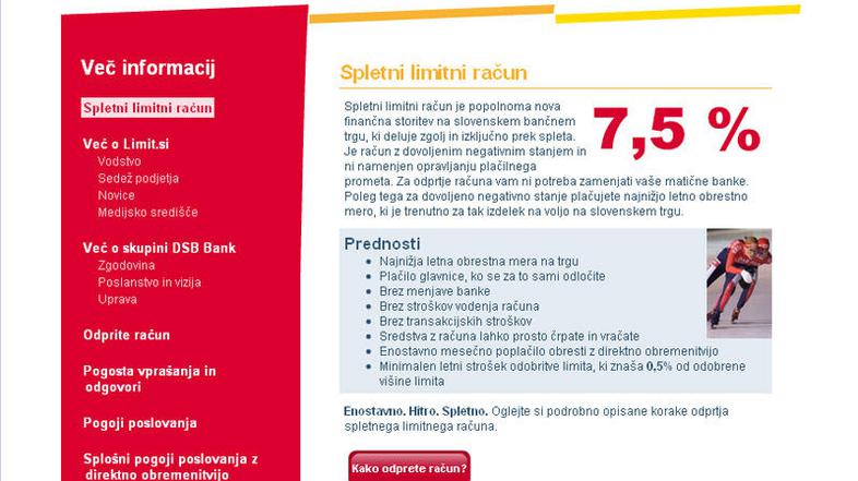 Zaradi navala potrošnikov je onemogočeno črpanje odplačanega dela limita prek sp