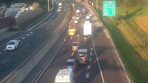 Prometna nesreča, zastoj na primorski avtocesti