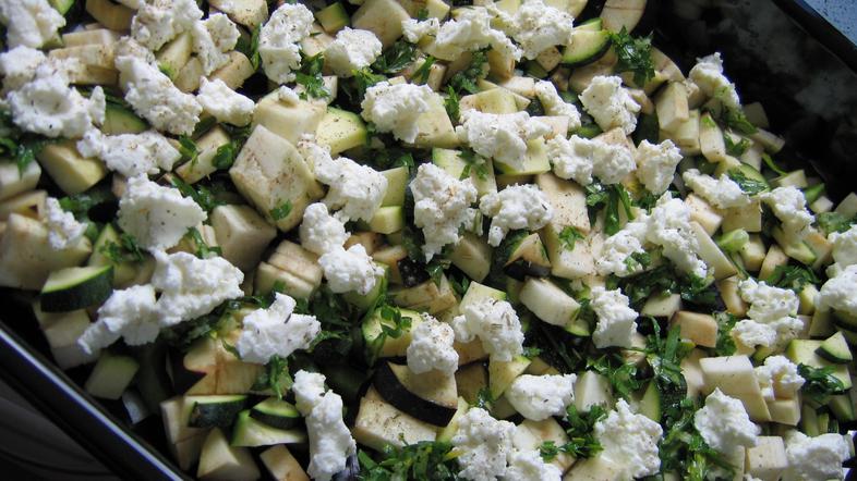 Kosilo na hitro: Zelenjava s skuto.