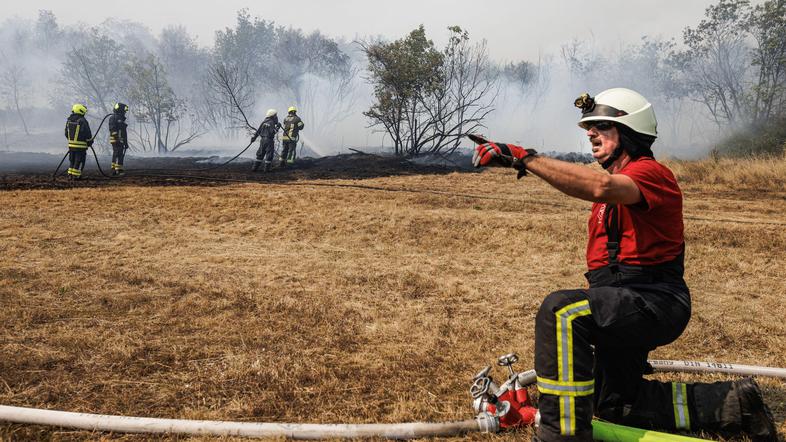 Gasilci na Krasu, požar