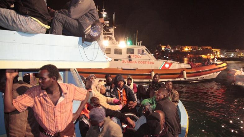 Begunci na otoku Lampedusa