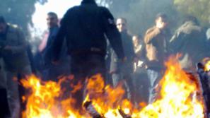 Demonstrators protest against Syria's President Bashar al-Assad in Damascus