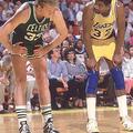 Kelt Larry Bird in Jezernik Magic Johnson v 80. letih.