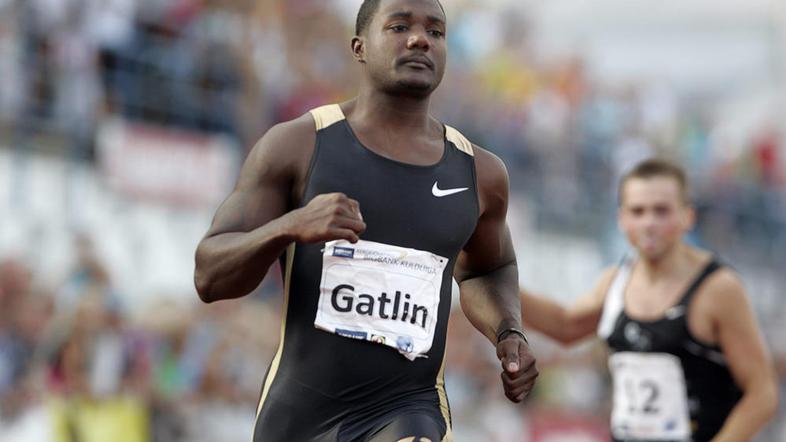 Justin Gatlin med tekom v Estoniji. (Foto: EPA)