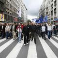 Današnji shod je trajal približno uro in pol, nasilni pa so protestniki postali 