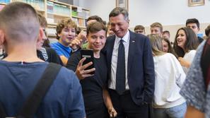 Borut Pahor na Gimnaziji Antona Anškerca