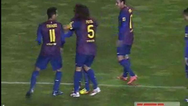 Carles Puyol Thaigo Alcantara Dani Alves