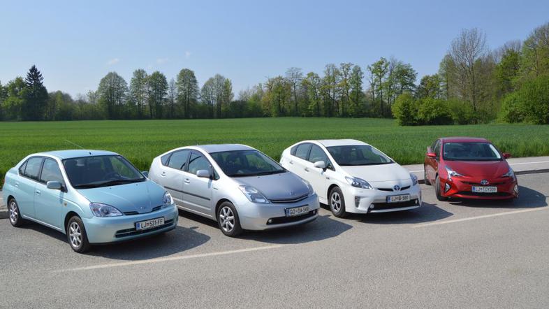 Vse štiri generacije toyota priusa