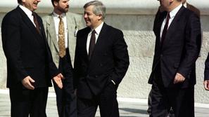 Franjo Tudjman, Milan Kučan in Slobodan Milošević